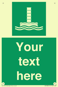 Custom sign safe condition Evacuation chute 